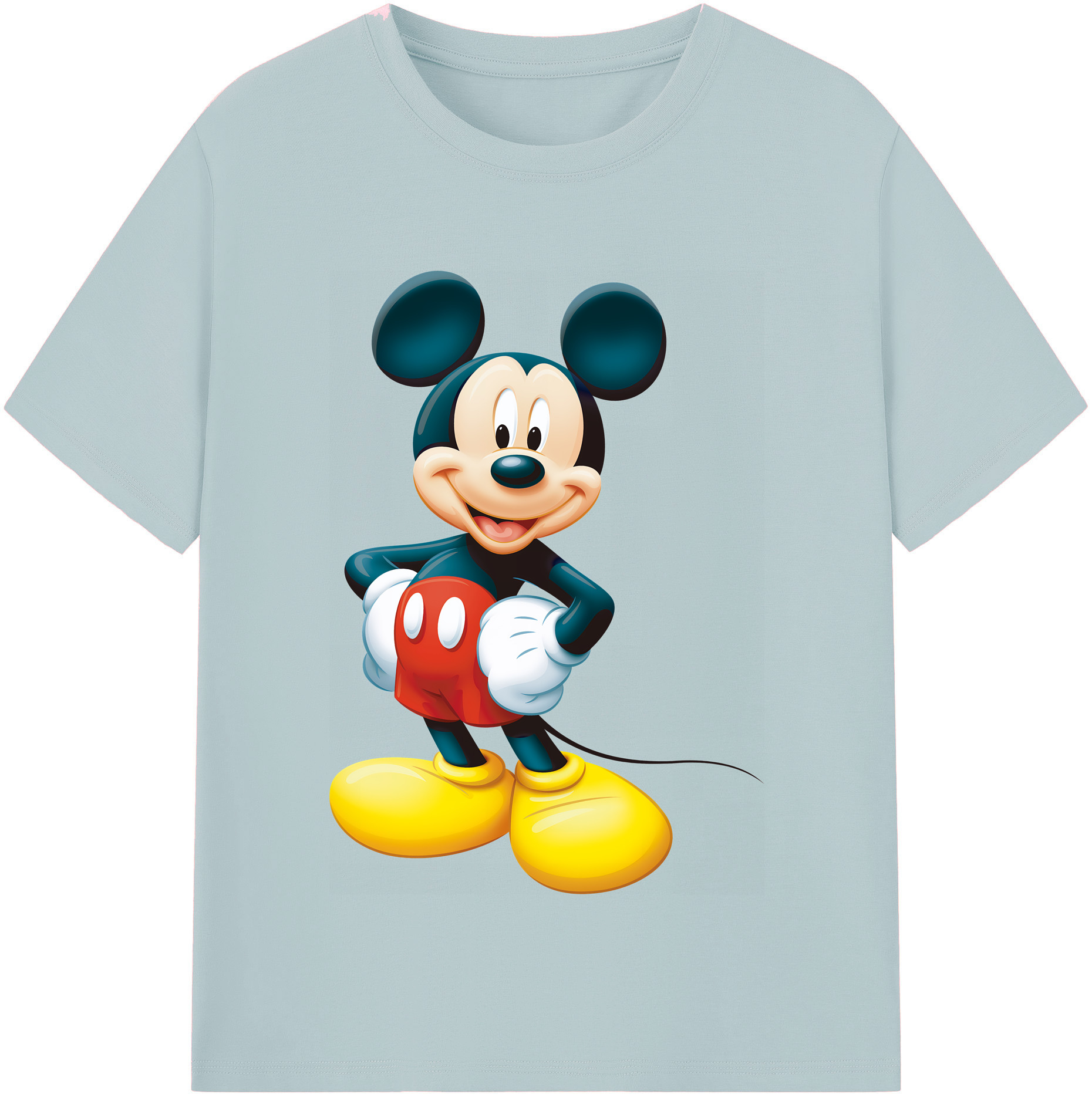 （画像用） ミッキーマウス Mickey Mouse 綿100％半袖Tシャツ（フロントプリント）